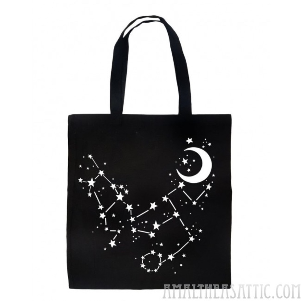 Constellation Stars & Moon Tote Bag
